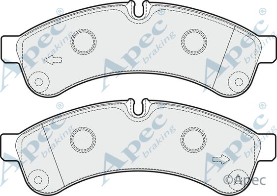 APEC BRAKING Комплект тормозных колодок, дисковый тормоз PAD1645